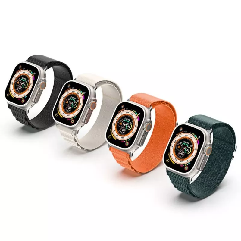 Dux Ducis nylonranneke Apple Watch 42/44/45/49 mm oranssi