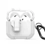 Dux Ducis PECP Series PC+TPU kotelo koukulla AirPods 4, valkoinen