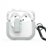 Dux Ducis PECP-sarja PC+TPU-kotelo koukulla AirPods 4 -kuulokkeille, valkoinen vihreä