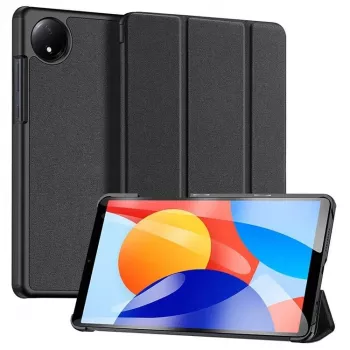 Dux Ducis Redmi Pad SE 8.7 Domo Series Tri-fold Stand PU-nahkainen tablet-kotelo musta