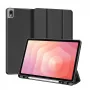 Dux Ducis Samsung Galaxy Tab S11 Domo Series kolmiosainen teline PU-nahkainen tablettikotelo musta