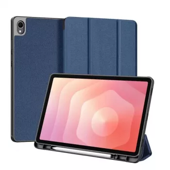 Dux Ducis Samsung Galaxy Tab S11 Domo Series Tri-fold Stand PU-nahkainen tablet-kotelo sininen