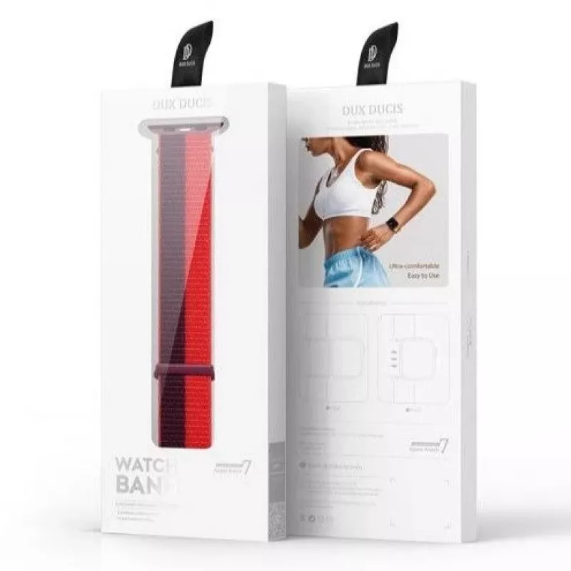Dux Ducis silikoninen urheilu ranneke Apple Watch 41/40/38mm - punainen