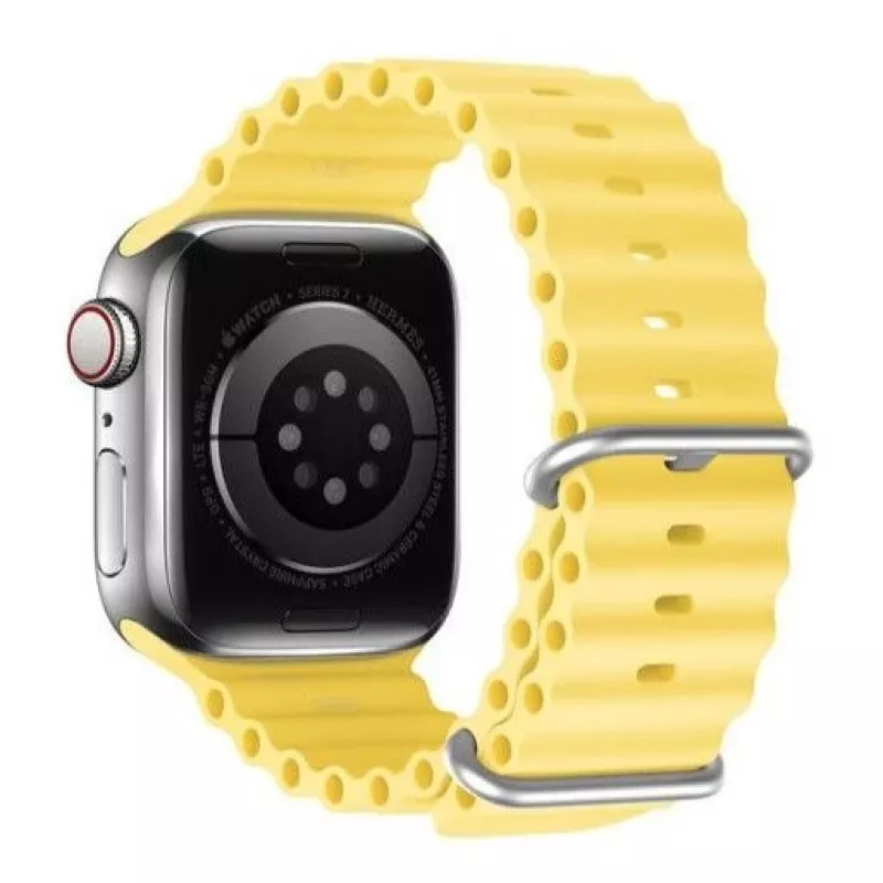 Dux Ducis -silikoniranneke Apple Watch 8/7/6/5/4/3/2/SE (38/40/41mm) - keltainen