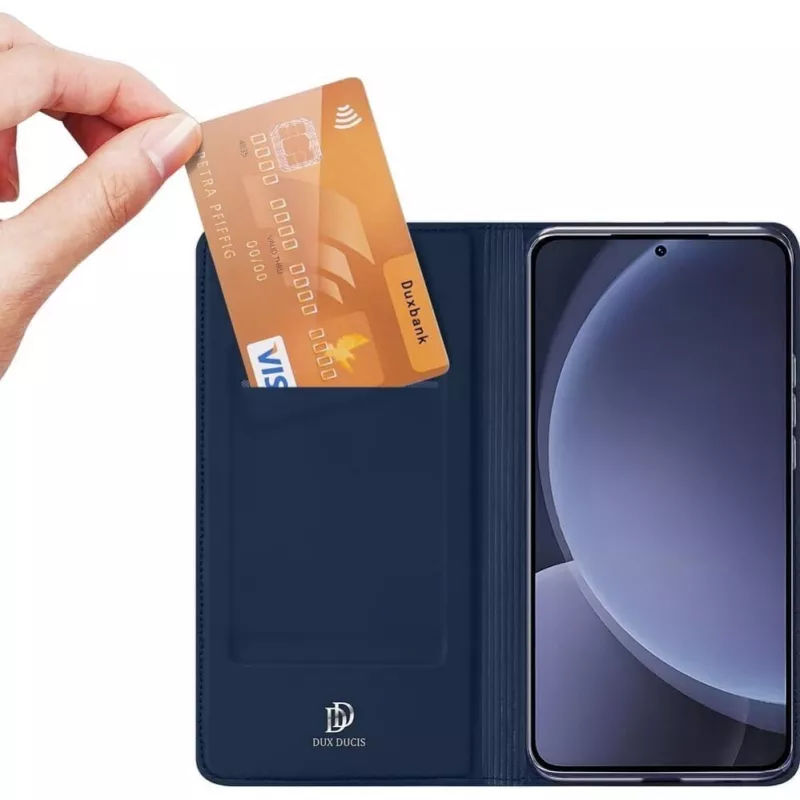 DUX DUCIS Wallet Case Skin Pro Samsung Galaxy S25 -laitteelle, sininen