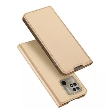 Dux Ducis Xiaomi Redmi 10C Skin Pro -flip-kotelo kulta