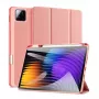 Dux Ducis Xiaomi Redmi Pad 7/7 Pro Domo Series kolmiosaittainen teline PU-nahka tablet-kotelo vaaleanpunainen