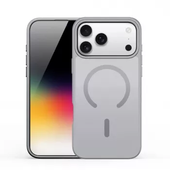 Dux Ducis YIND PC+TPU -kotelo MagSafe-yhteensopiva Apple iPhone 17 Pro harmaa