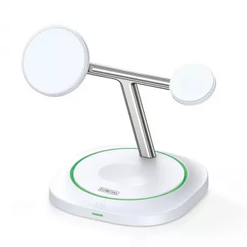 Duzzona W16 15W 3-in-1 magneettinen langaton laturi valkoinen