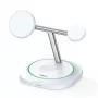 Duzzona W16 15W 3-in-1 magneettinen langaton laturi valkoinen