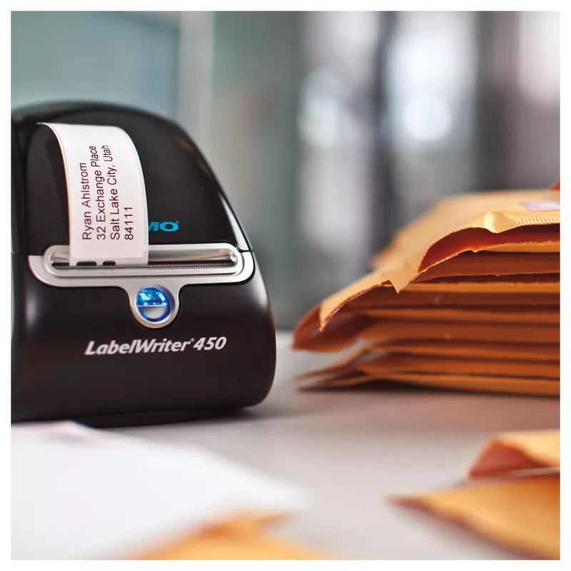 DYMO LabelWriter -osoitetarrat 99010, 28x89 mm, valkoinen, 2 rullaa, kussakin 130