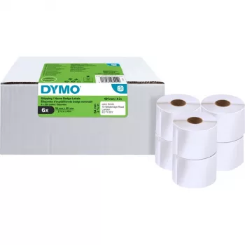 DYMO LabelWriter lähetys- ja nimitarraetiketit, 54 x 101 mm, valkoinen, pysyvä liima, 220 tarraa per rulla