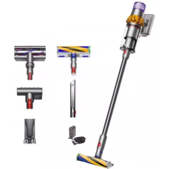 Dyson V15 Detect Absolute akku-imuri, ruostumaton teräs, 240AW, LCD-näyttö, 60min käyttöaika