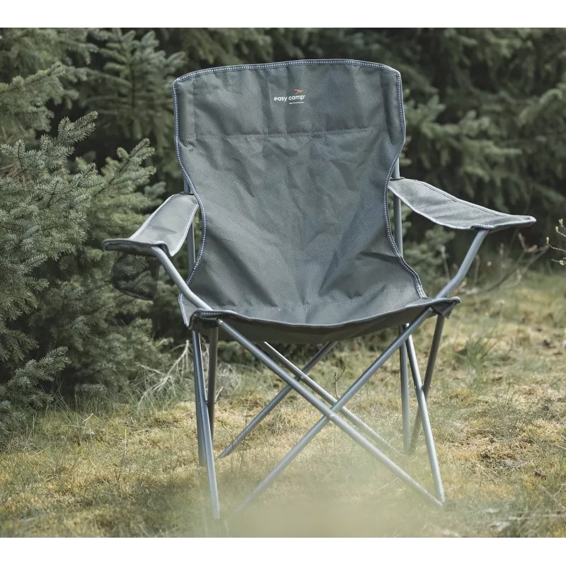 Easy Camp Spruce käsinojallinen taittuva retkituoli - tummanharmaa, 110 kg kantavuus
