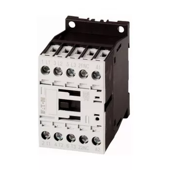 Eaton DILM12-01(24VDC) teholähde, 3-napainen, 12A AC-3, 24V DC käämi, IP20 – musta/valkoinen, 45x68mm (276880)