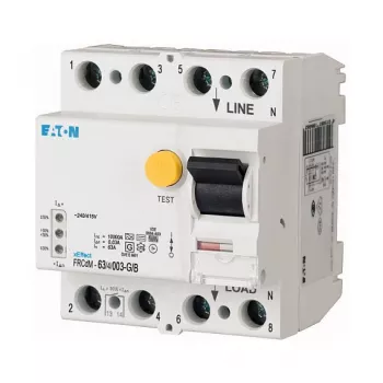 EATON FRCDM-63/4/003-G/B vikavirtasuojakytkin (RCCB), tyyppi B, 4-napainen, 63A, 30mA (167894)