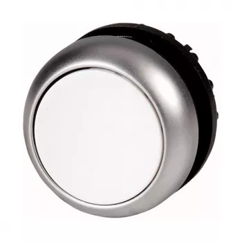 Eaton M22-DL-W painonappikäyttölaite, valkoinen, metallieturengas, 22,5 mm