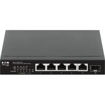 Eaton Tripp Lite Series työpöytä Gigabit Ethernet hallitsematon kytkin PoE+ Pass-Through 5-porttinen 2,5 Gbps 70W metalli