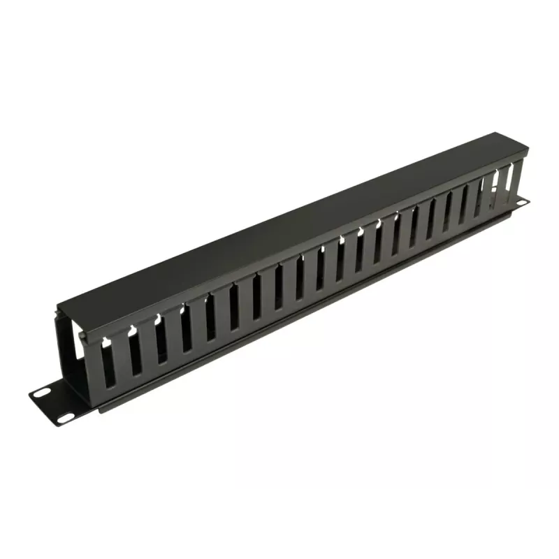 Eaton Tripp Lite Series -telinekaappi vaakasuora kaapelinhallinta (sormikanava) 1URM - musta - 1U - 19 inch