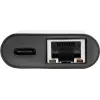 Eaton Tripp Lite U436-06N-GB-C USB-C - Gigabit Ethernet -sovitin USB-C PD -lataustoiminnolla - Thunderbolt 3 - musta