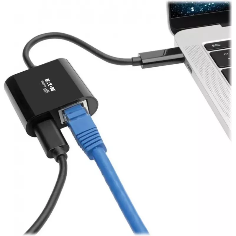 Eaton Tripp Lite U436-06N-GB-C USB-C - Gigabit Ethernet -sovitin USB-C PD -lataustoiminnolla - Thunderbolt 3 - musta