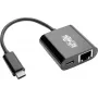 Eaton Tripp Lite U436-06N-GB-C USB-C - Gigabit Ethernet -sovitin USB-C PD -lataustoiminnolla - Thunderbolt 3 - musta