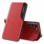 Eco Samsung Galaxy S23+ Flip-Stand Leather View Case punainen