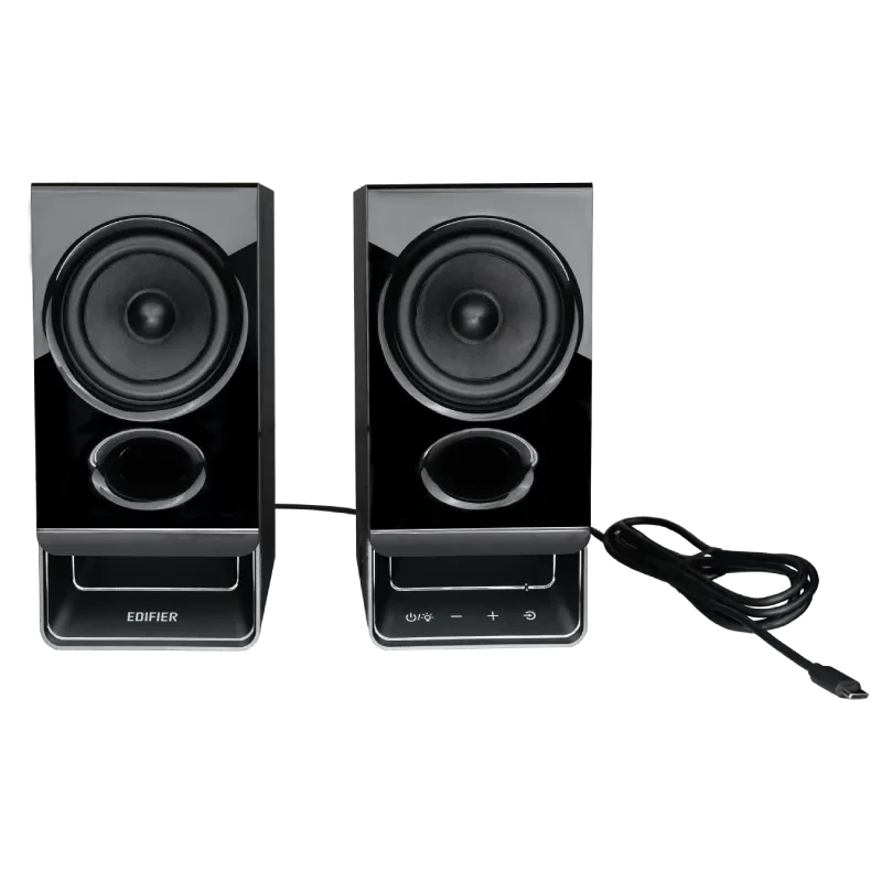 Edifier R20BT kompaktit Bluetooth 2.0 -kaiuttimet tunnelmavalolla, musta