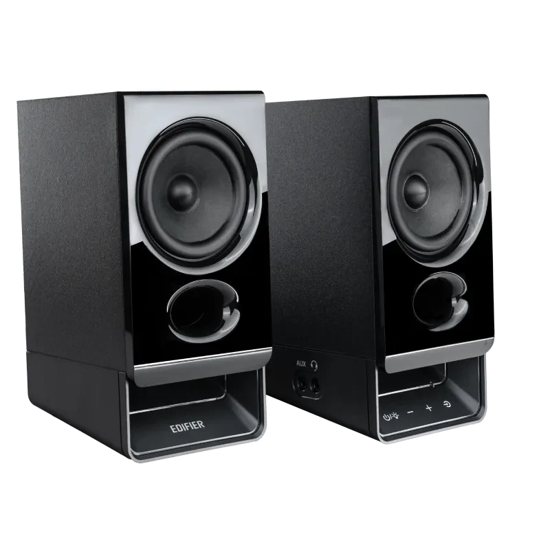 Edifier R20BT kompaktit Bluetooth 2.0 -kaiuttimet tunnelmavalolla, musta