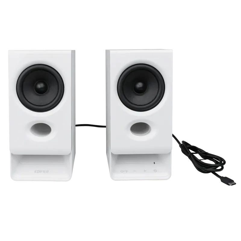 Edifier R20BT kompaktit Bluetooth 2.0 -kaiuttimet tunnelmavalolla, valkoinen