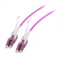 EFB Elektronik duplex-jumper LC-LC OM4 3 m push/pull-kielekkeellä ja vaihdettavalla polariteetilla