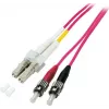 EFB Elektronik Duplex-jumpperi LC-ST 50/125µm OM4 LSZH Erika violetti 2,0mm 3m