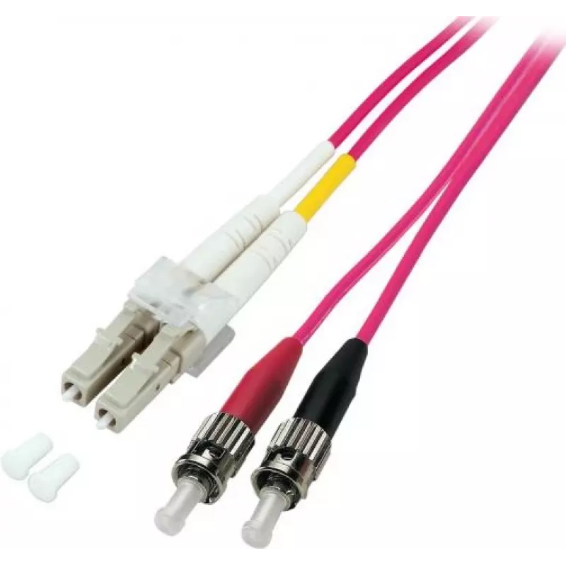 EFB Elektronik Duplex-jumpperi LC-ST 50/125µm OM4 LSZH Erika violetti 2,0mm 3m