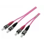 EFB Elektronik duplex-jumper ST-ST 50/125 µm OM4 LSZH erika violetti 3,0 mm 0,5 m