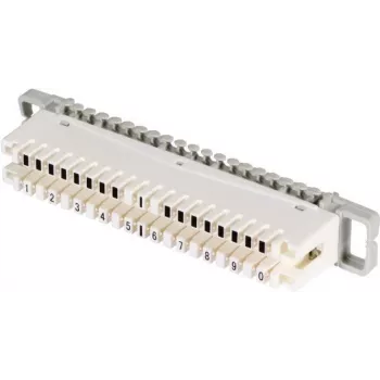 EFB-Elektronik ECOVOICE erotuslista, 10 kaksoisjohdinta, LSA-Plus/IDC, valkoinen/harmaa (46005,1)