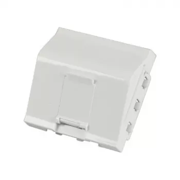 EFB ELEKTRONIK ET-25027 45x45 mm Keystone-kojeluukku, 1-porttinen kulmalähtö, puhtaanvalkoinen (RAL 9010)
