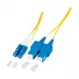 EFB Elektronik O0360.1-1.2 kuitu-patchkaapeli 1 m LC Duplex - SC Duplex OS2 Singlemode keltainen