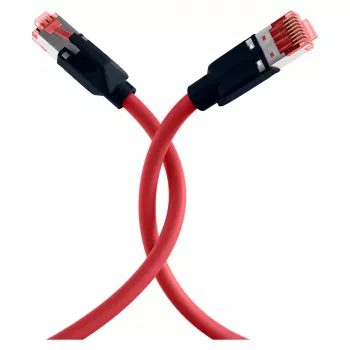 EFB ELEKTRONIK RJ45 verkkokaapeli Cat.6A S/FTP PUR Draka UC900 TM21 punainen 0,25 m