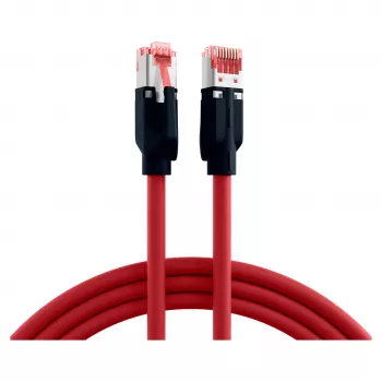 EFB ELEKTRONIK RJ45 verkkokaapeli Cat.6A S/FTP PUR Draka UC900 TM21 punainen 0,25 m