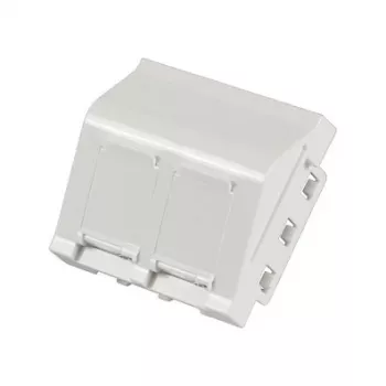 EFB ET-25028 keskusasennuslevy 2 Keystone-moduulille, kulmaliitäntä, 45x45 mm