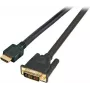EFB HighSpeed HDMI+ -kaapeli Ethernetillä, HDMI A - DVI-D 18+1 pistoke, 20 m, musta K5432.20V2