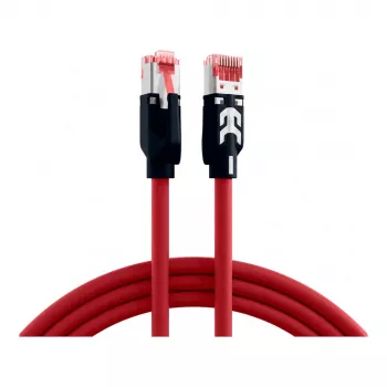 EFB RJ45-patchkaapeli Cat.6A S/FTP PUR Draka UC900 TM21 punainen 0,5 m