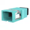 EFB SC Simplex OM3 kuituoptinen liitin, Flangeless, Aqua, Ceramic Sleeve