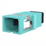 EFB SC Simplex OM3 kuituoptinen liitin, Flangeless, Aqua, Ceramic Sleeve