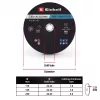 Einhell 230 x 2,0 mm ohuet katkaisulaikat kulmahiomakoneelle, 10 kpl:n pakkaus 711524