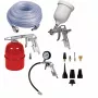 Einhell 4132776 paineilmatyökalusarja 5-osainen puhalluspistoolilla, renkaantäyttölaitteella, ruiskumaalauspistoolilla, alustansuojapistoolilla ja 4m spiraaliletkulla