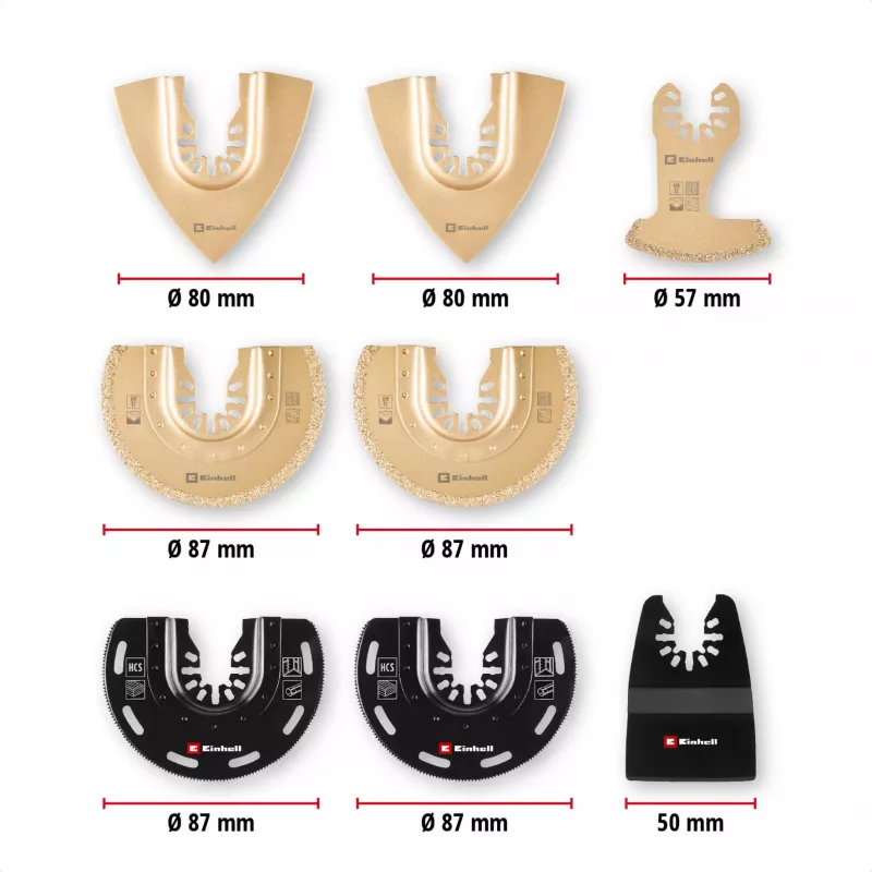 Einhell 708110 XLPLUS-CASE HCS HM monitoimityökalun tarvikesarja 37 osaa