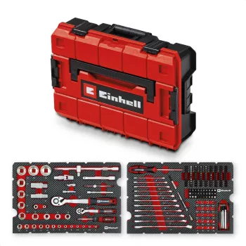 Einhell E-Case 201-osainen mekaanikon työkalusarja (kromi-vanadiiniteräs, pinottava) (370513)