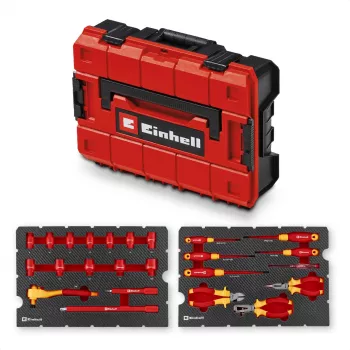 Einhell E-Case VDE -työkalulaukku 24-osainen sähköasentajasarja (punainen/keltainen)