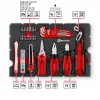 EINHELL-KWB E-Case -työkalusalkku muuttoon, 79 osaa (musta/punainen)